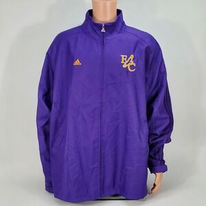 Adidas Mens Elmira Soaring Eagles Purple Full Zip Fleece Lined Jacket 2XL